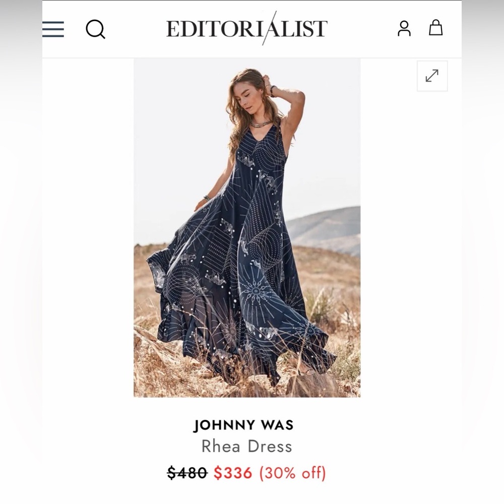 Johnny Was BIYA Black Silk Rea Dress with tiger graphics - sleeveless on Sale!! - Picture 12 of 13